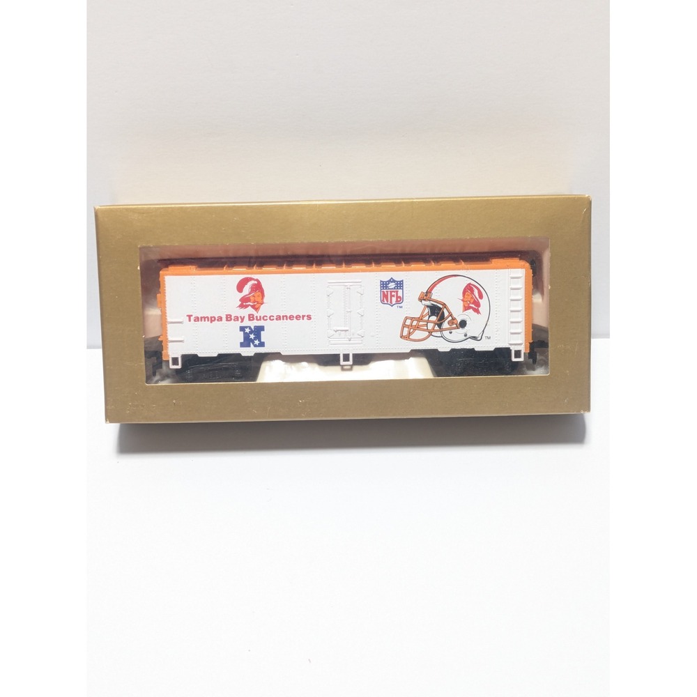 NFL Tampa Bay Buccaneers Model Train Box Car White Orange Vintage Logo NFC New